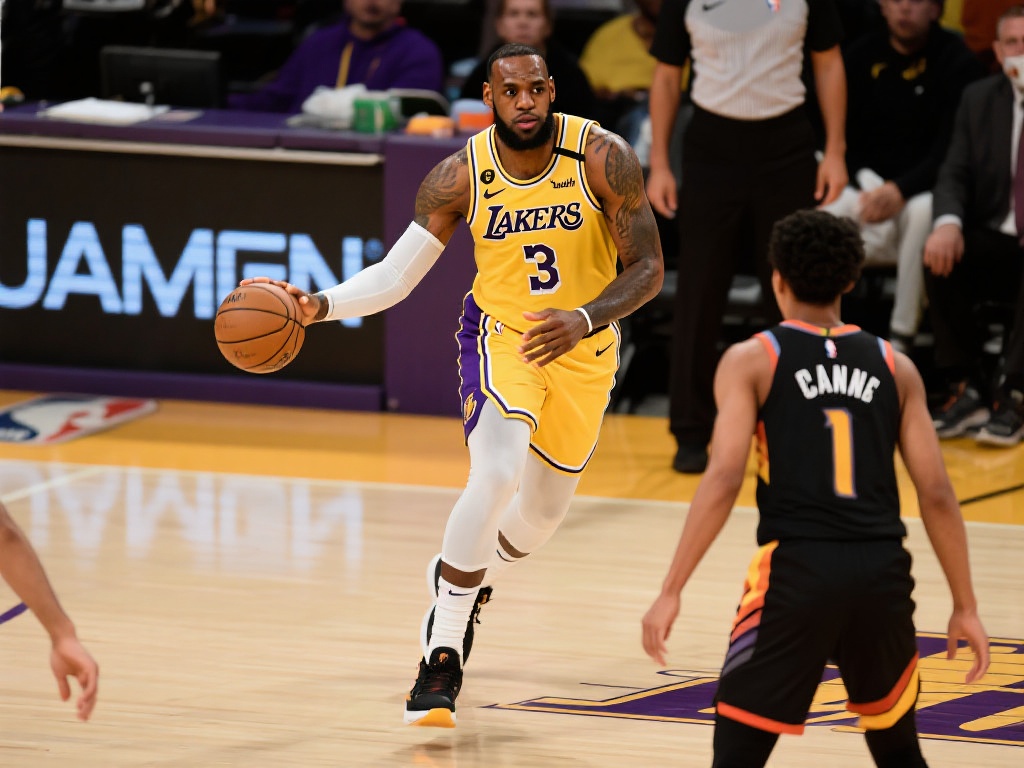 勒布朗·詹姆斯作为湖人队的核心球员，他的